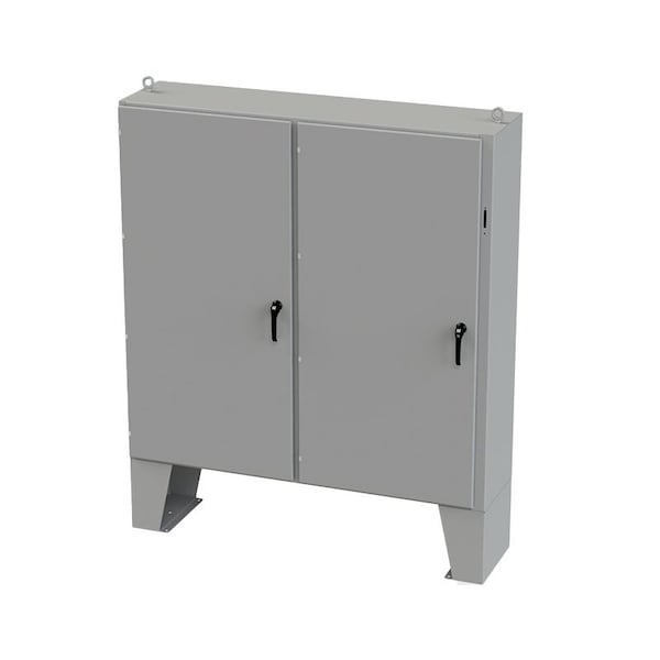 3 Point Latch with Coinproof/Padlock Handle Electrical Enclosures, 72 in H, 18 in D, 73 in W